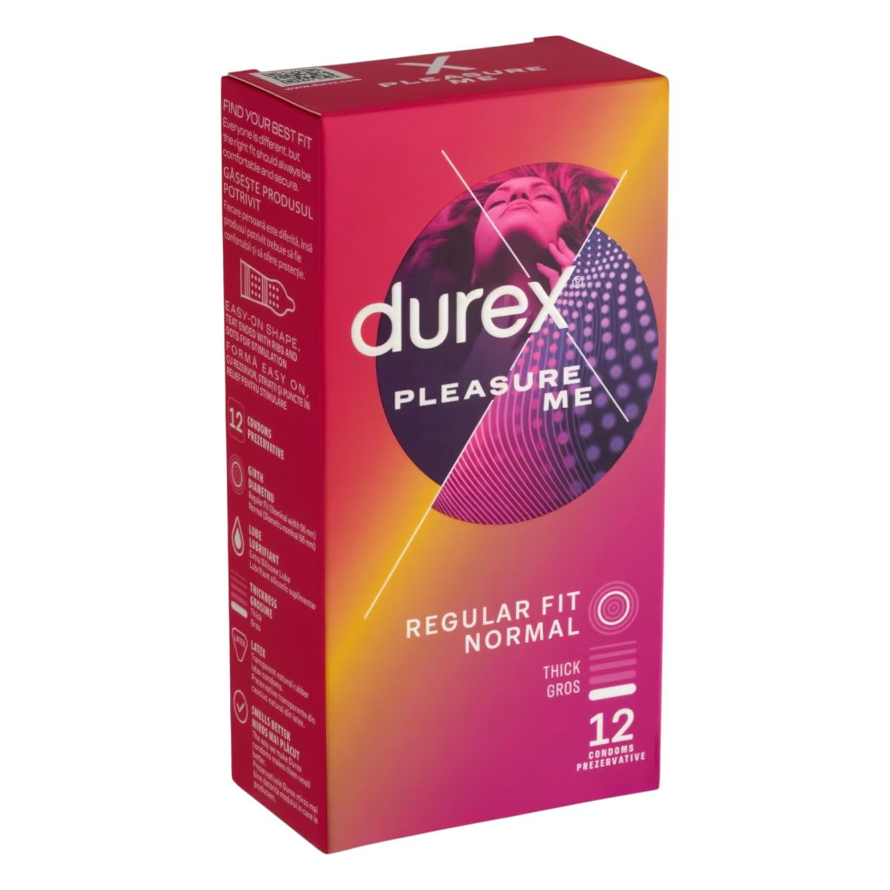 Durex Emoji PleasureMe - bordás-pontozott óvszer (12db)