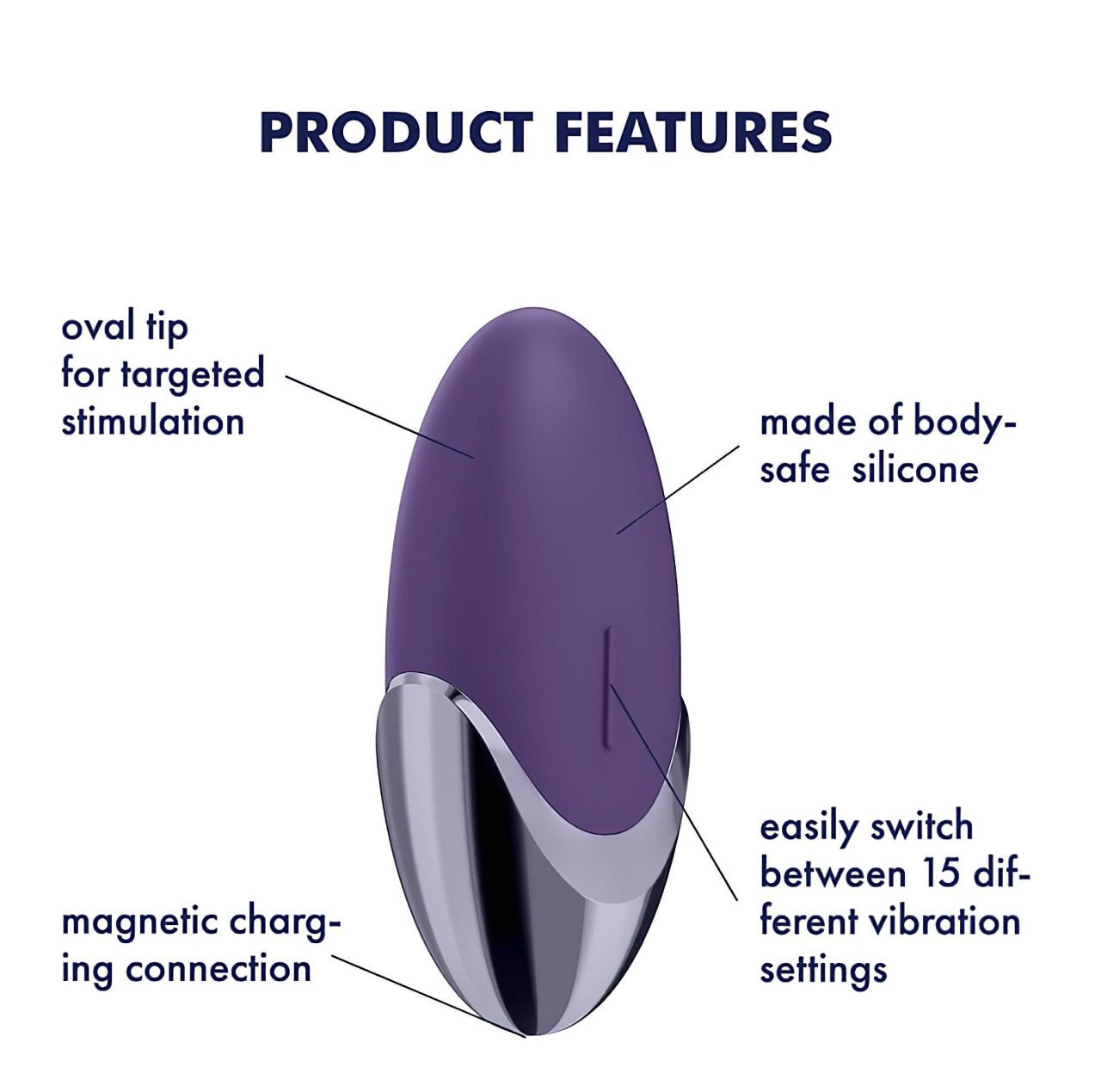 Satisfyer Purple Pleasure - akkus csiklóvibrátor (lila)