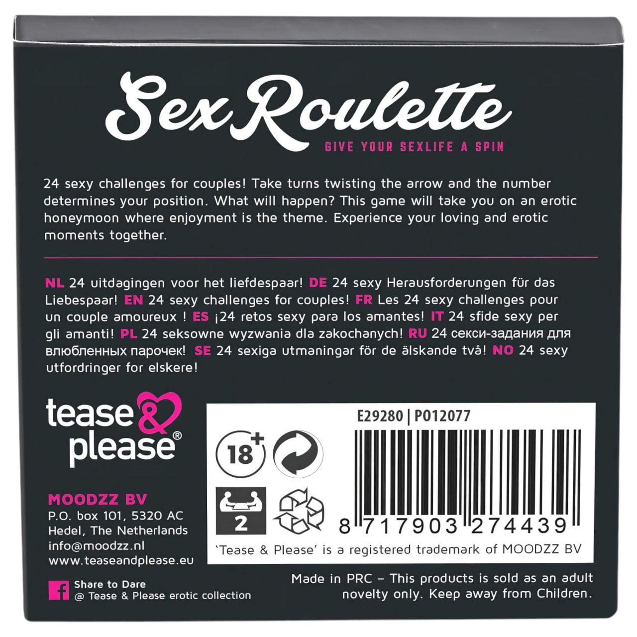 Sex Roulette Love & Married - szex társasjáték (10 nyelven)