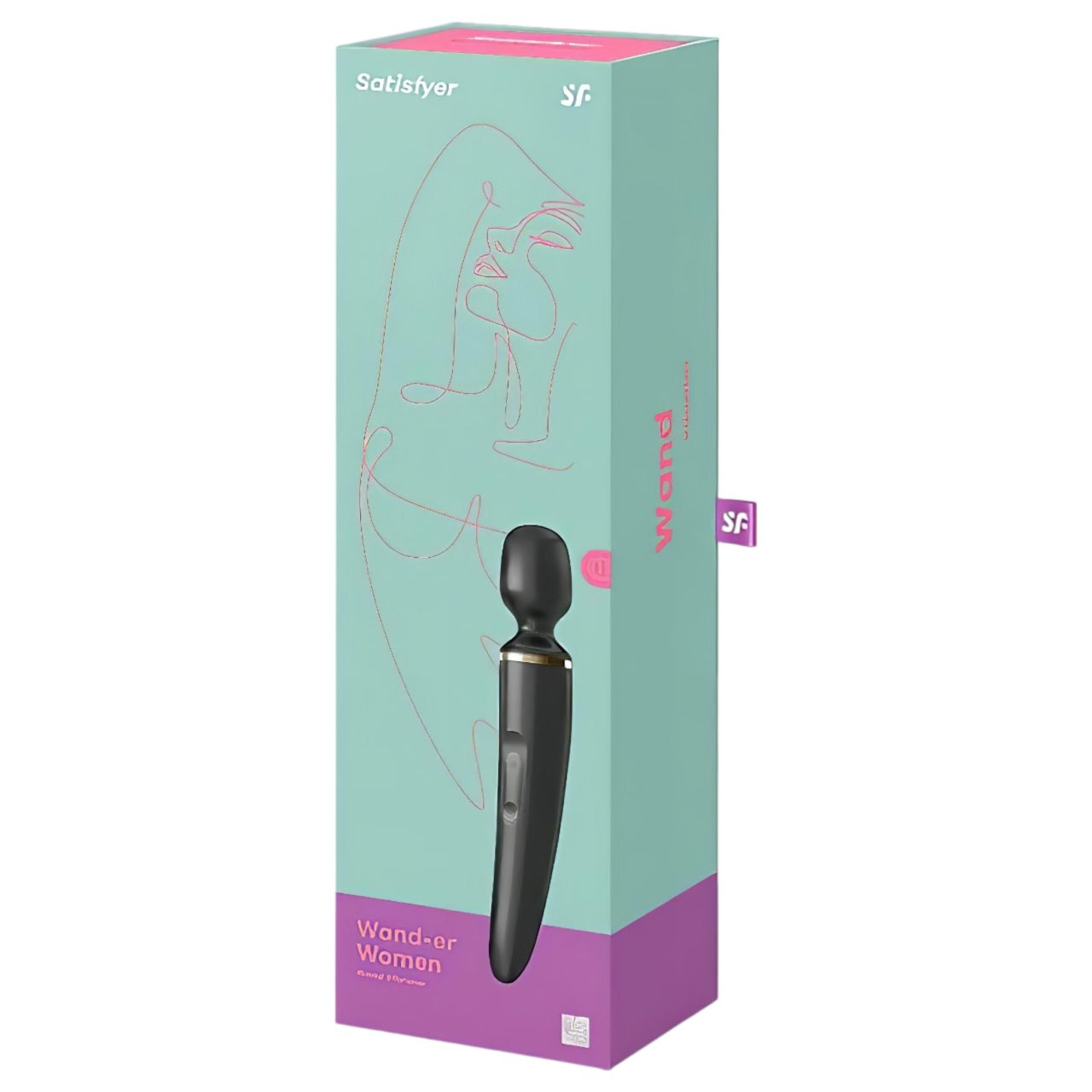 Satisfyer Wand-er Woman - vízálló masszírozó vibrátor (fekete)