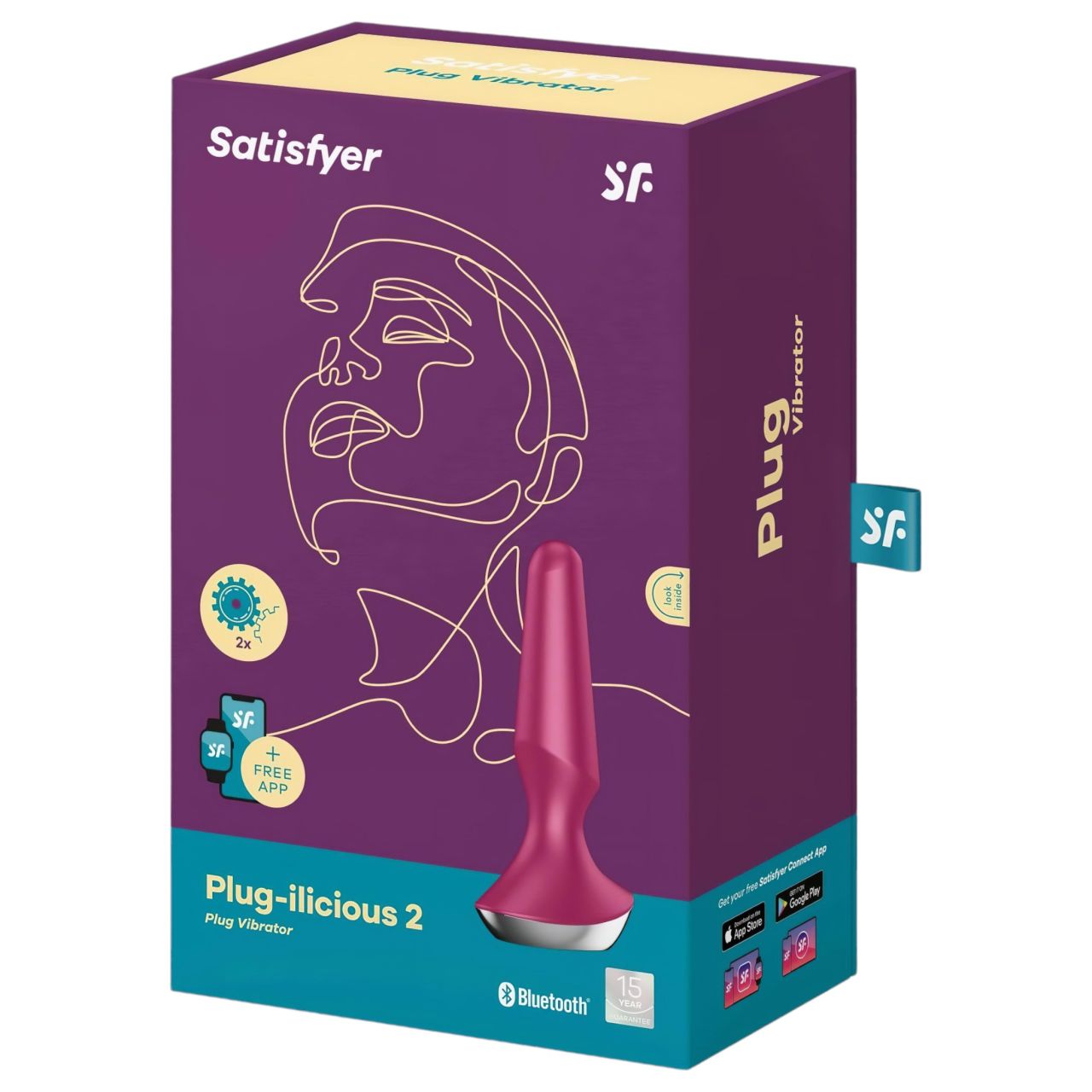 Satisfyer Plug-ilicious 2 - okos anál vibrátor (piros)