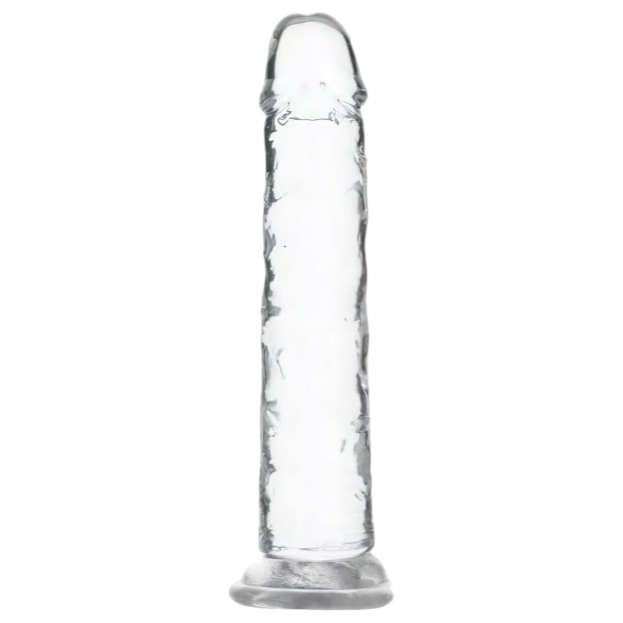 Addiction Crystal - talpas dildó (áttetsző) - 18cm