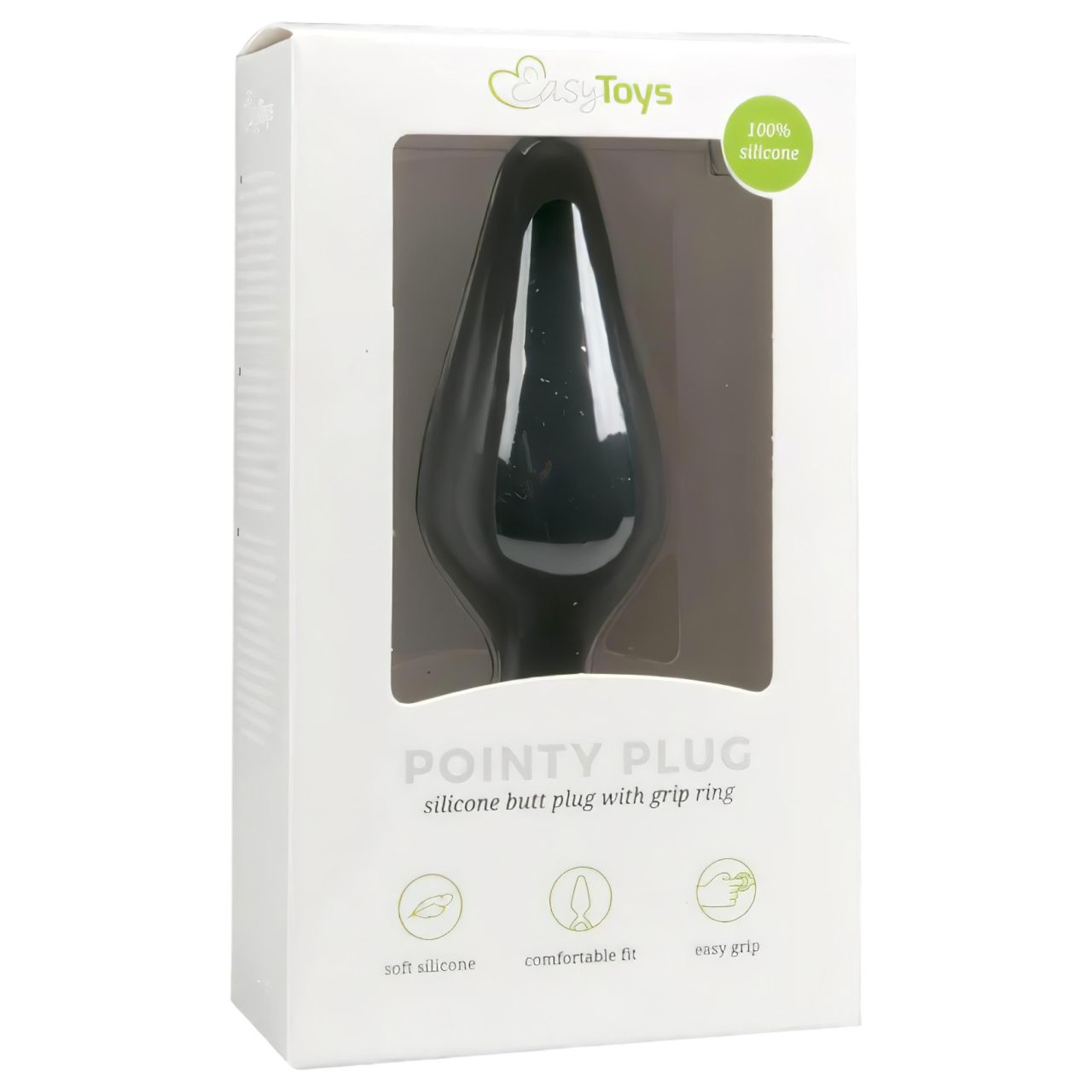 Easytoys Pointy Plug S - anál dildó (fekete) - kicsi