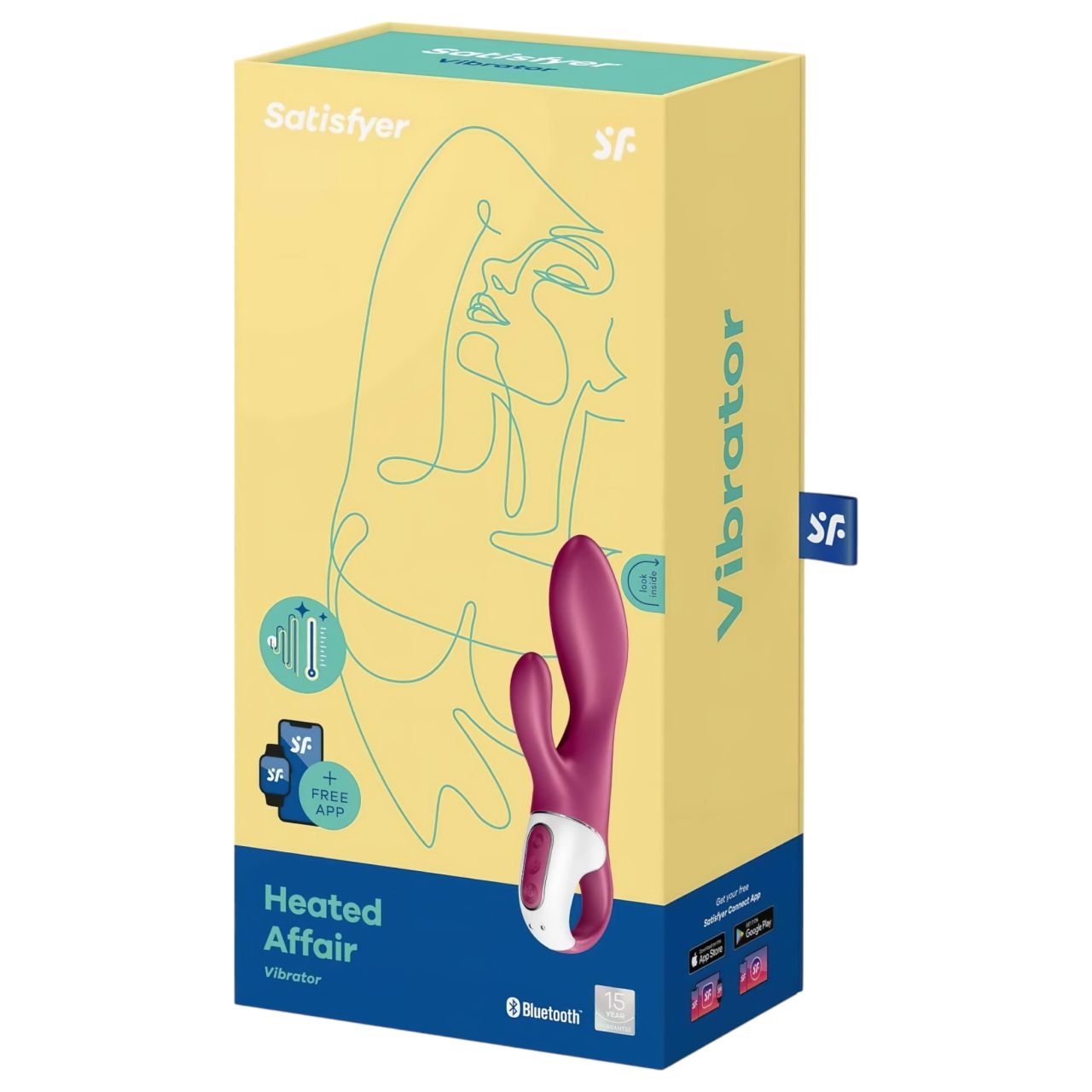 Satisfyer Heated Affair - melegítő, csiklókaros vibrátor (piros)