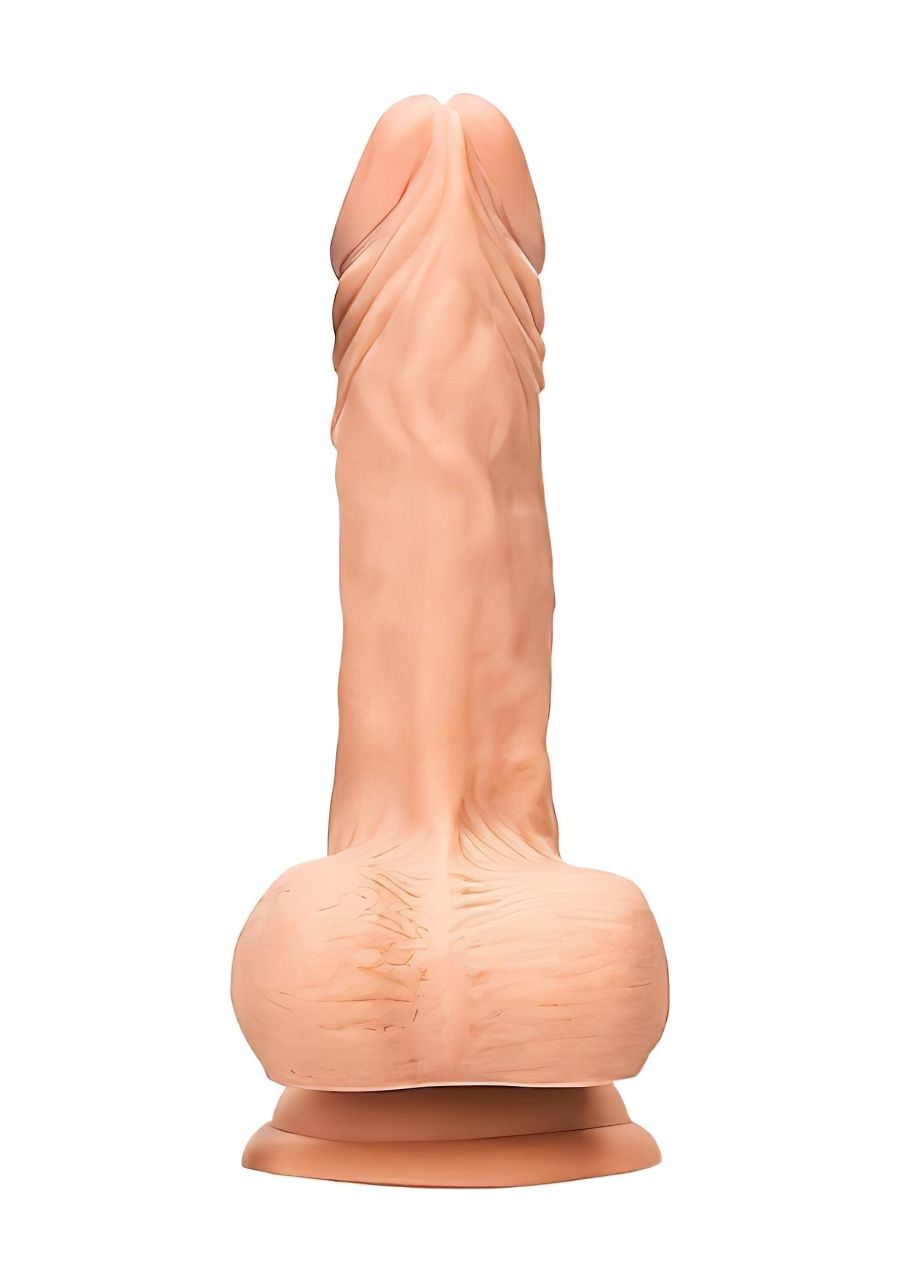 RealRock Dong 7 - élethű, herés dildó (17cm) - natúr