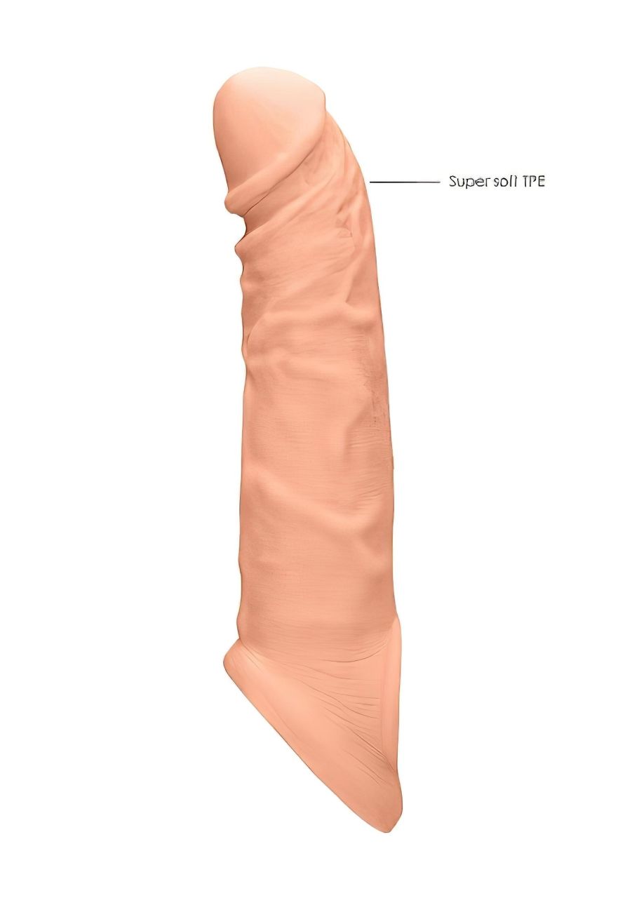 RealRock Penis Sleeve 8 - péniszköpeny (21cm) - natúr