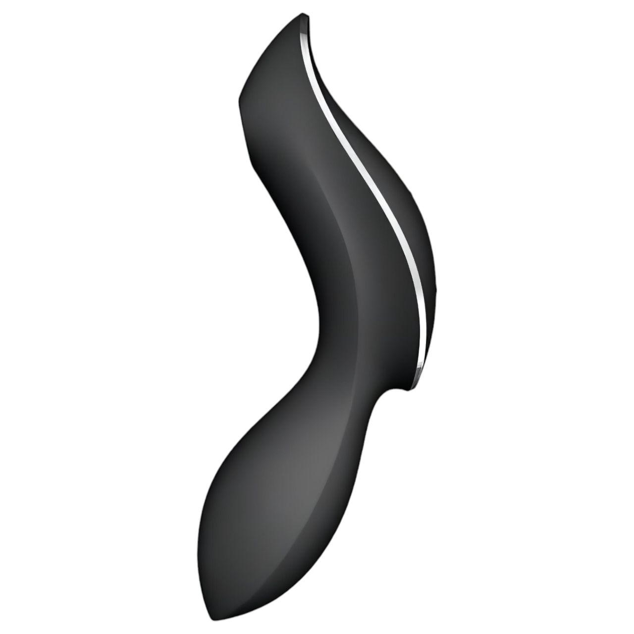 Satisfyer Curvy Trinity 2 - akkus léghullámos 2in1 vibrátor (fekete)