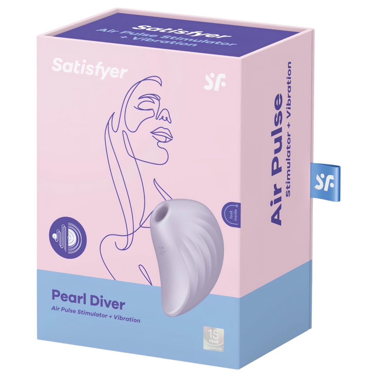 Satisfyer Pearl Diver - akkus, léghullámos csiklóvibrátor (viola)