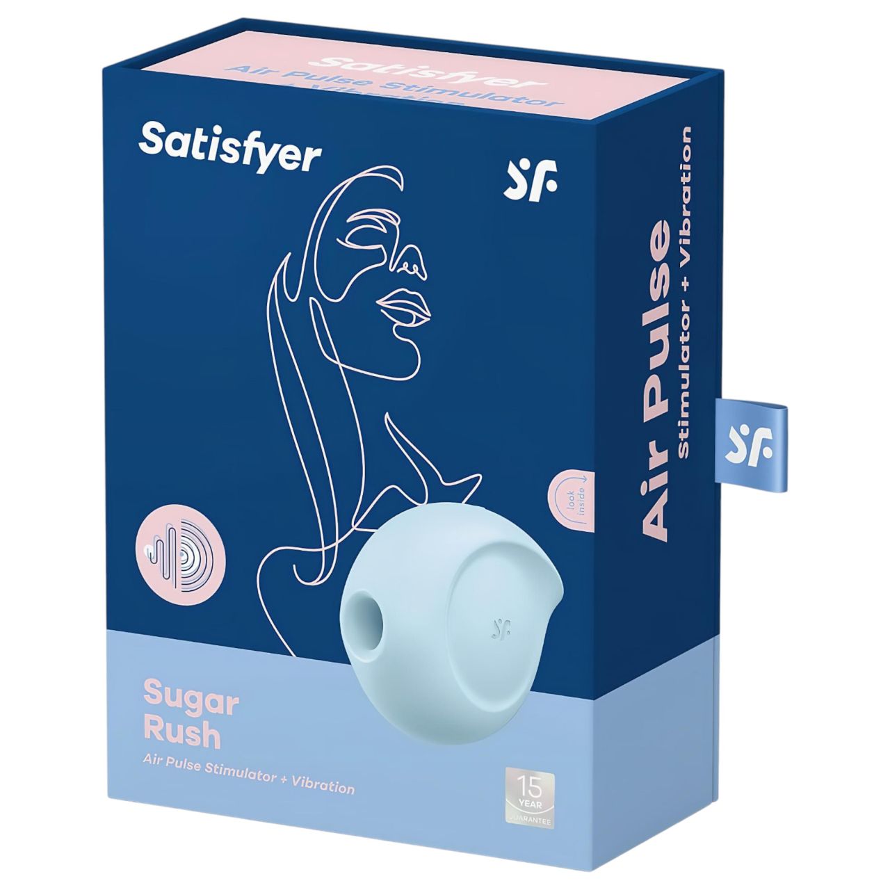 Satisfyer Sugar Rush - akkus, léghullámos csiklóvibrátor (kék)