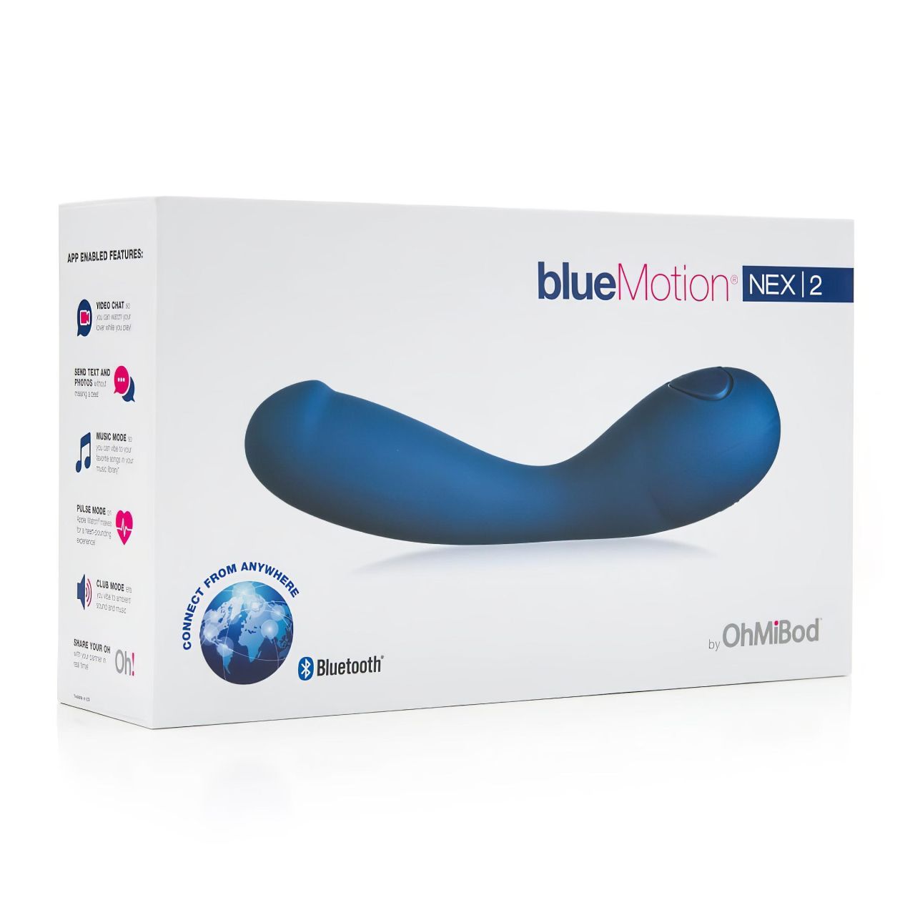 OHMIBOD Bluemotion Nex 2 - okos, akkus G-pont vibrátor (kék)