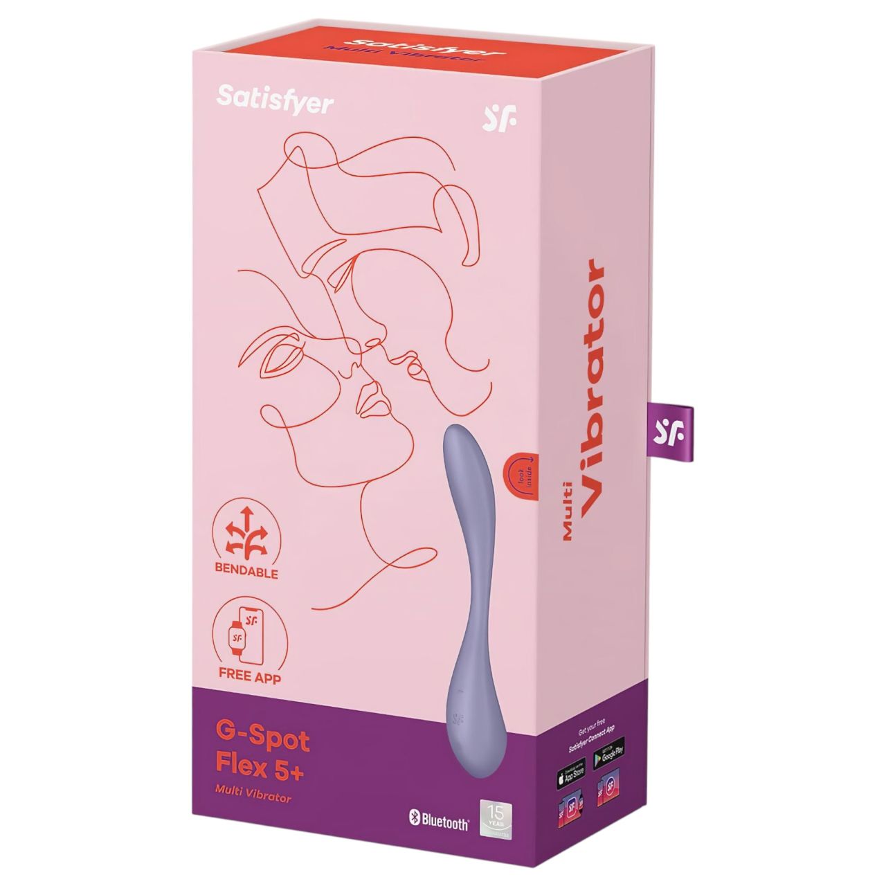 Satisfyer G-spot Flex 5 - okos G-pont vibrátor (lila)