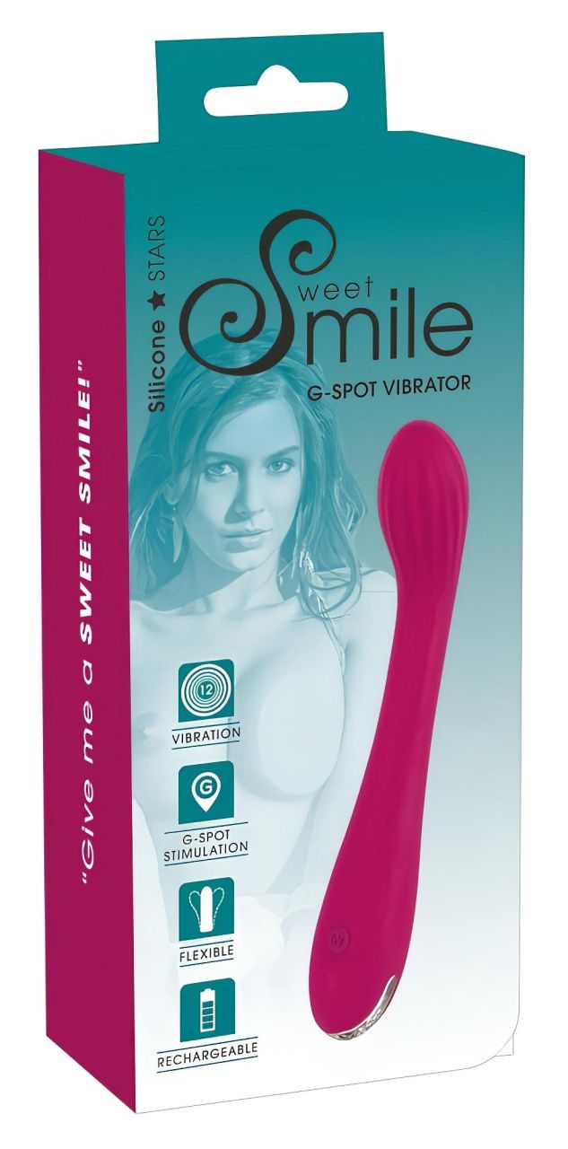 SMILE G-spot - akkus, bordázott G-pont vibrátor (lila)