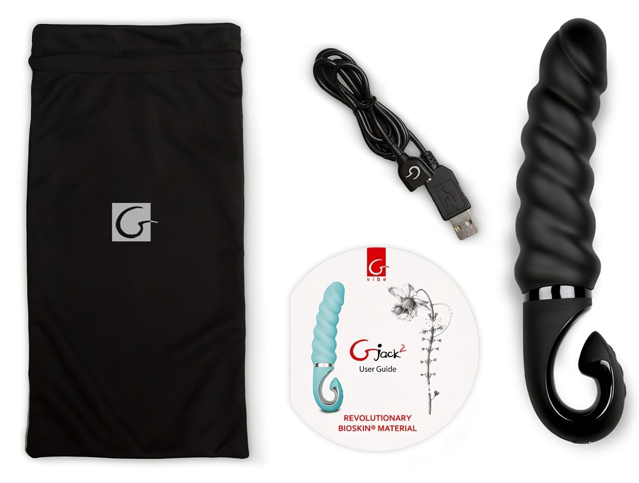 Gvibe G-jack 2- akkus, vízálló szilikon vibrátor (fekete)