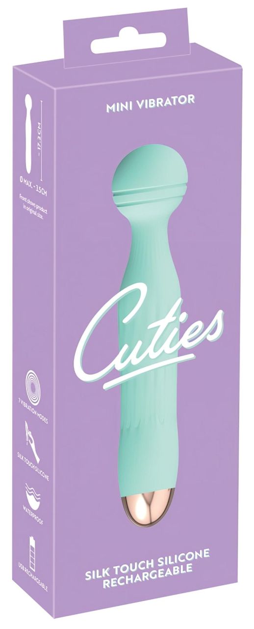 Cuties Mini Wand - akkus, vízálló, masszírozó vibrátor (zöld)