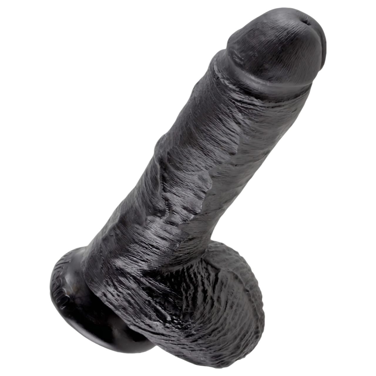 King Cock 8 herés dildó (20 cm) - fekete