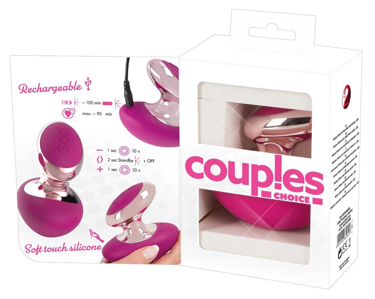 Couples Choice - akkus, mini masszírozó vibrátor (pink)