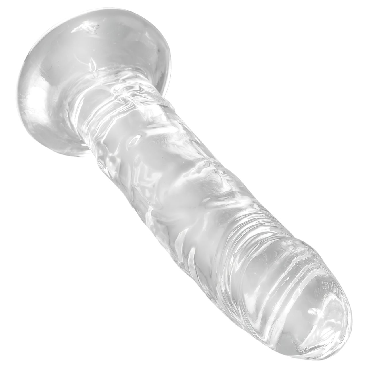 King Cock Clear 6 - tapadótalpas dildó (15cm)