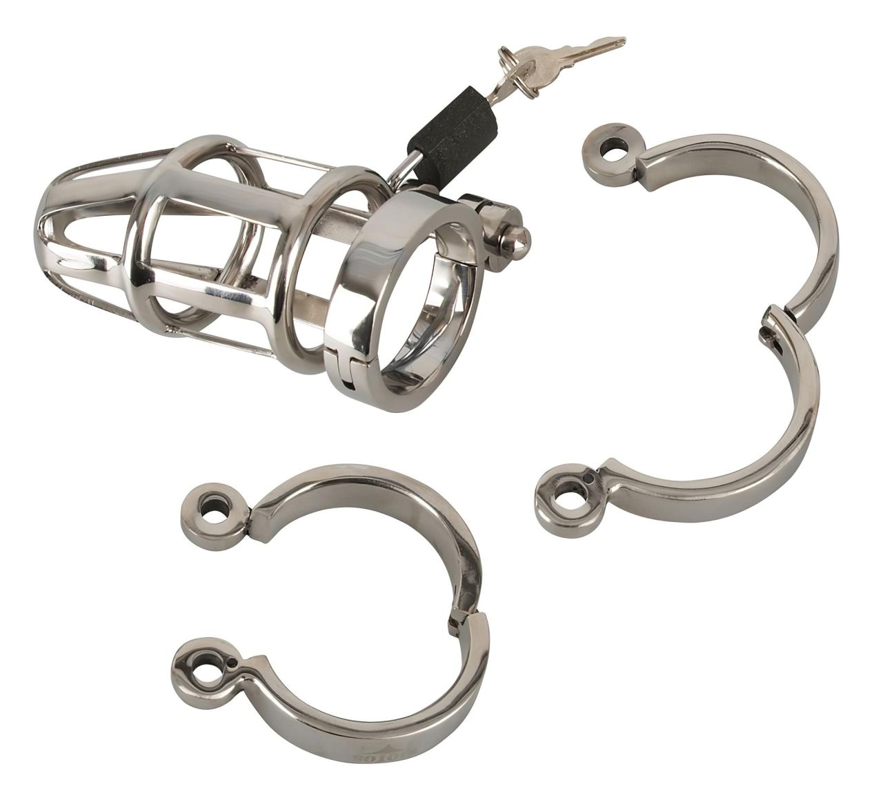 You2Toys - Chastity Cage - fém péniszketrec, lakattal