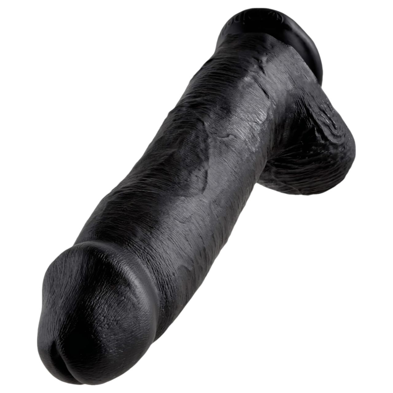 King Cock 12 herés nagy dildó (30 cm) - fekete