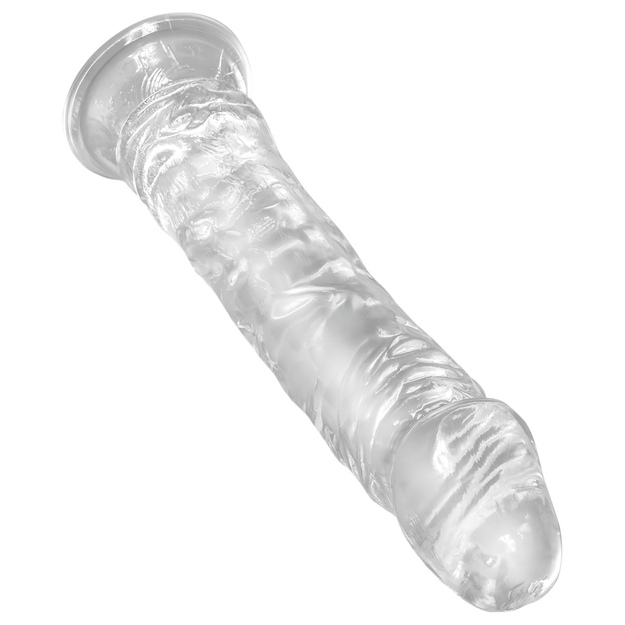 King Cock Clear 8 - tapadótalpas, nagy dildó (20cm)