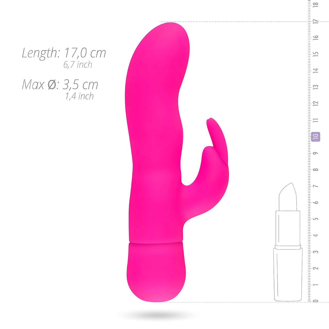 Easytoys Mad Rabbit - nyuszis csiklókaros vibrátor (pink)