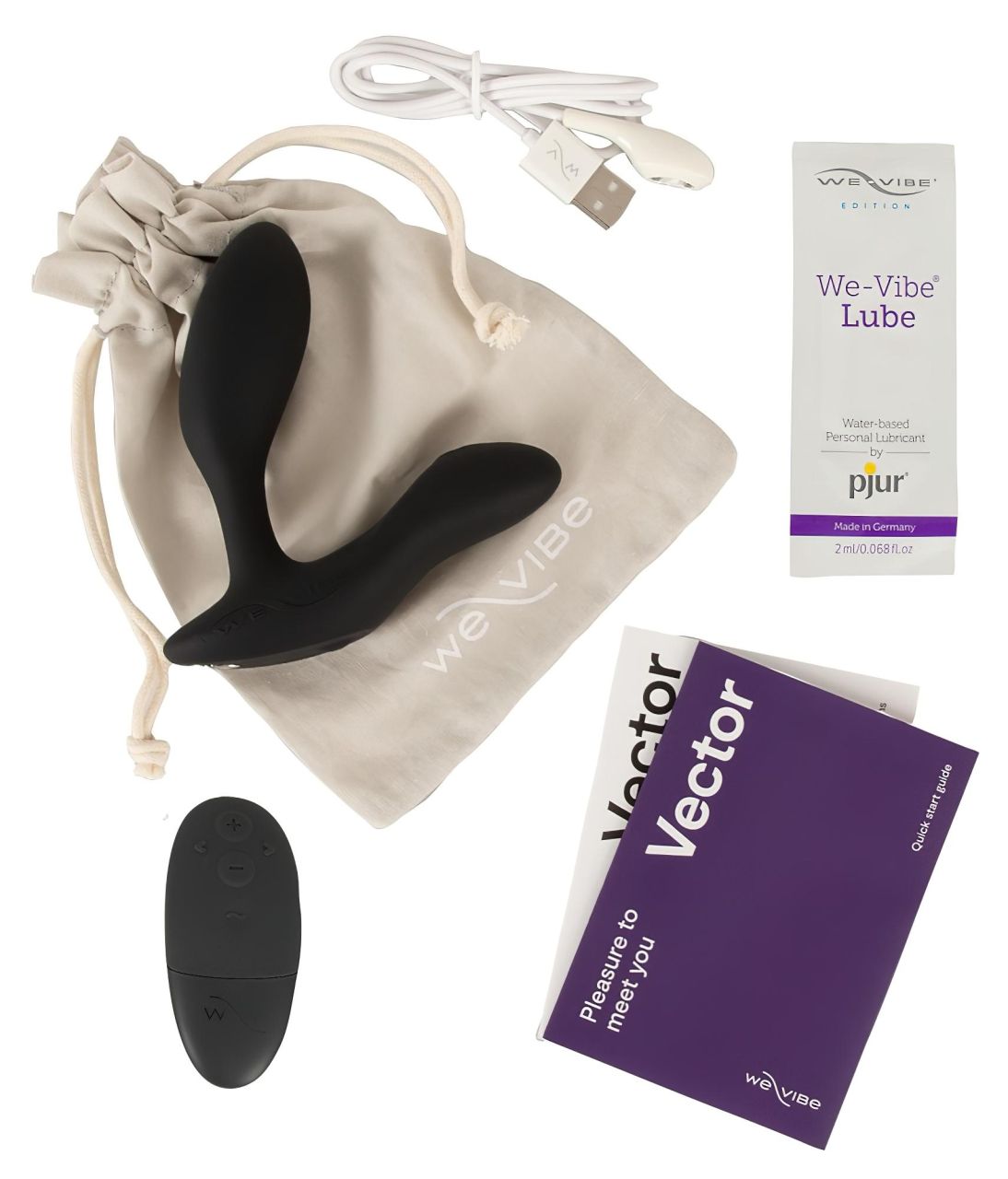 We-Vibe Vector+ - akkus, okos anál vibrátor (fekete)