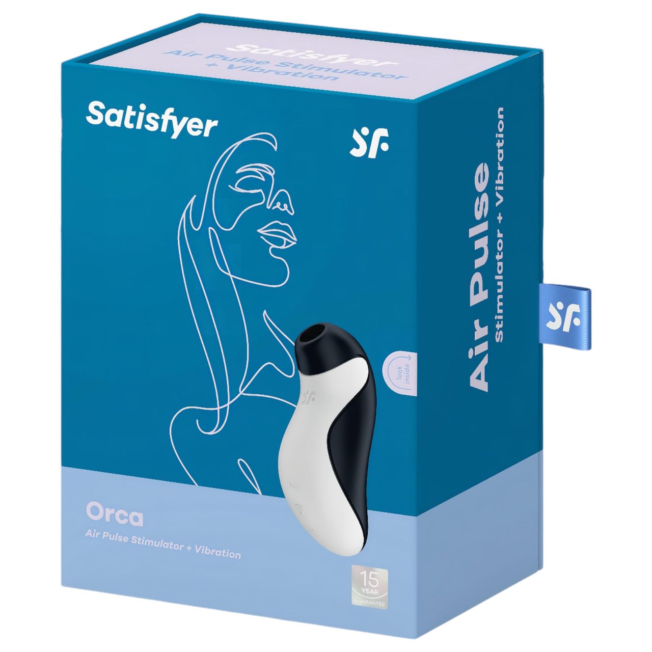 Satisfyer Orca - vízálló léghullámos csiklóizgató (fekete-fehér)