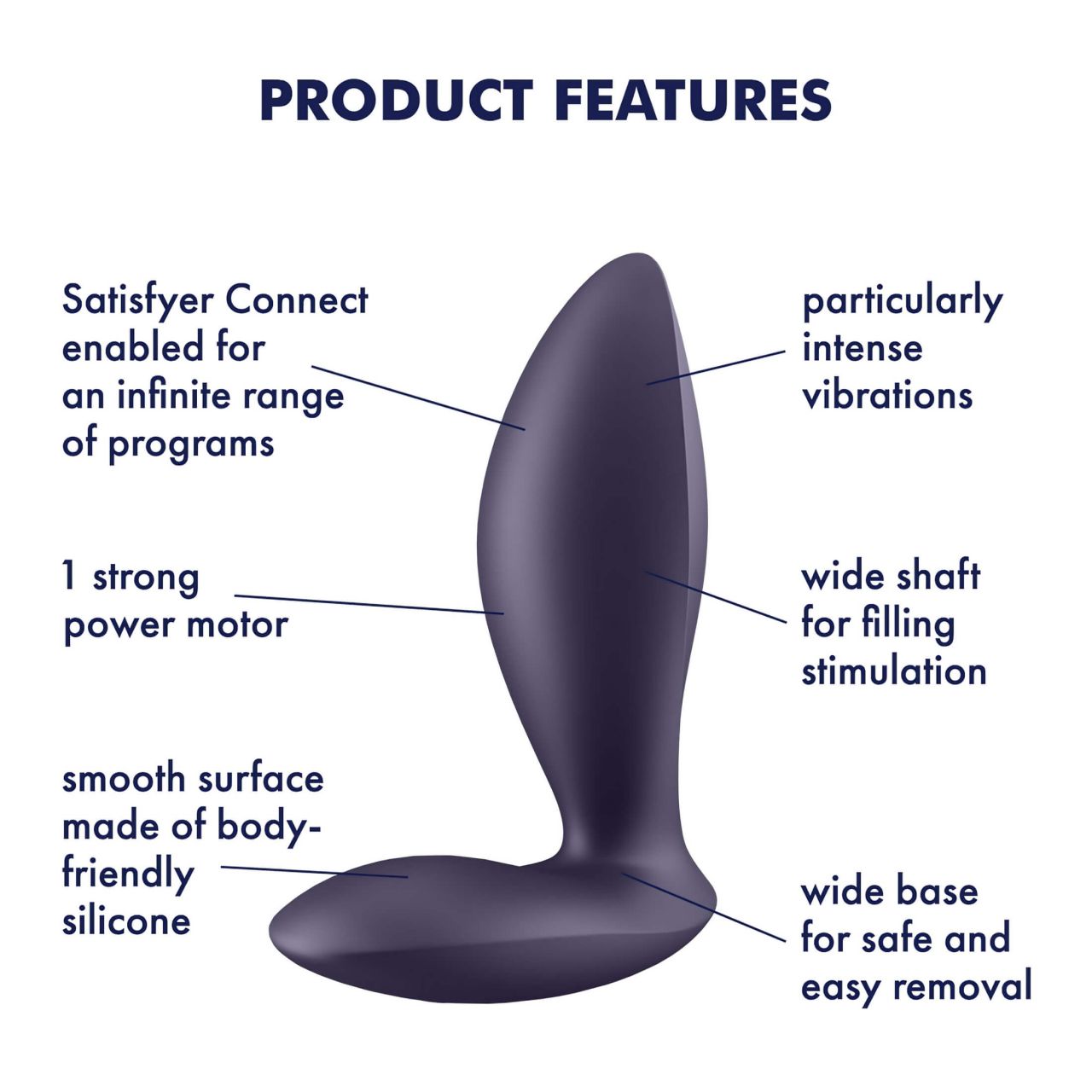 Satisfyer Power Plug - okos anál vibrátor (lila)