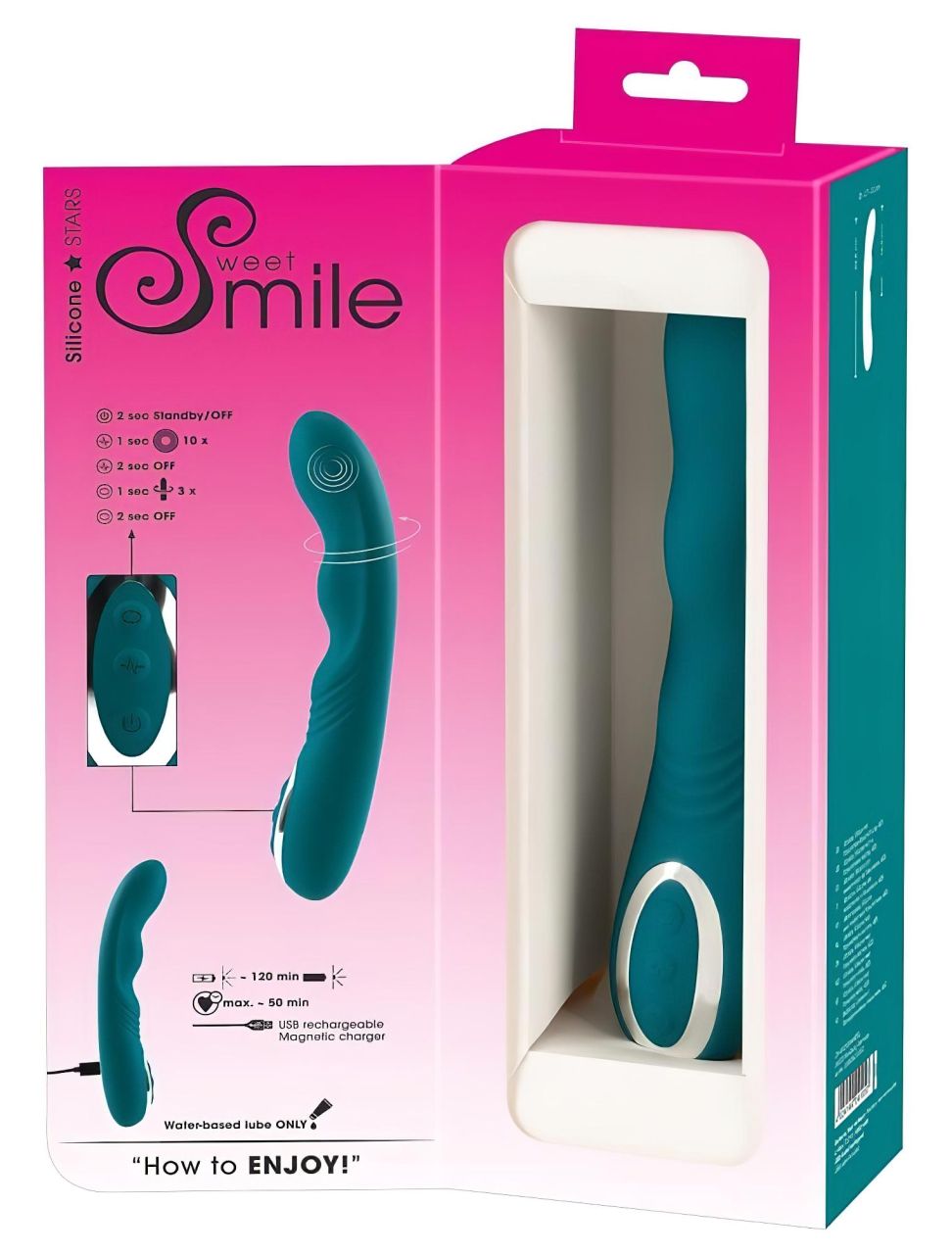 SMILE - akkus, vízálló forgó G-pont vibrátor (zöld)