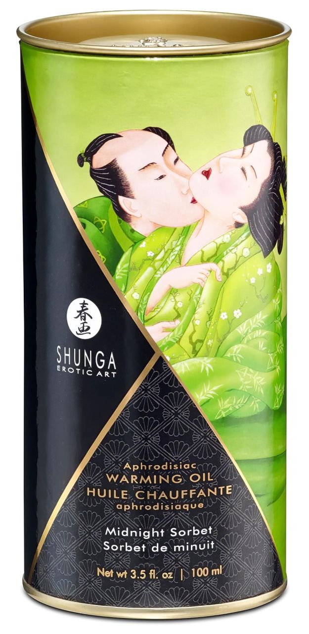 Shunga - melegítő masszázsolaj - midnight sorbet (100ml)