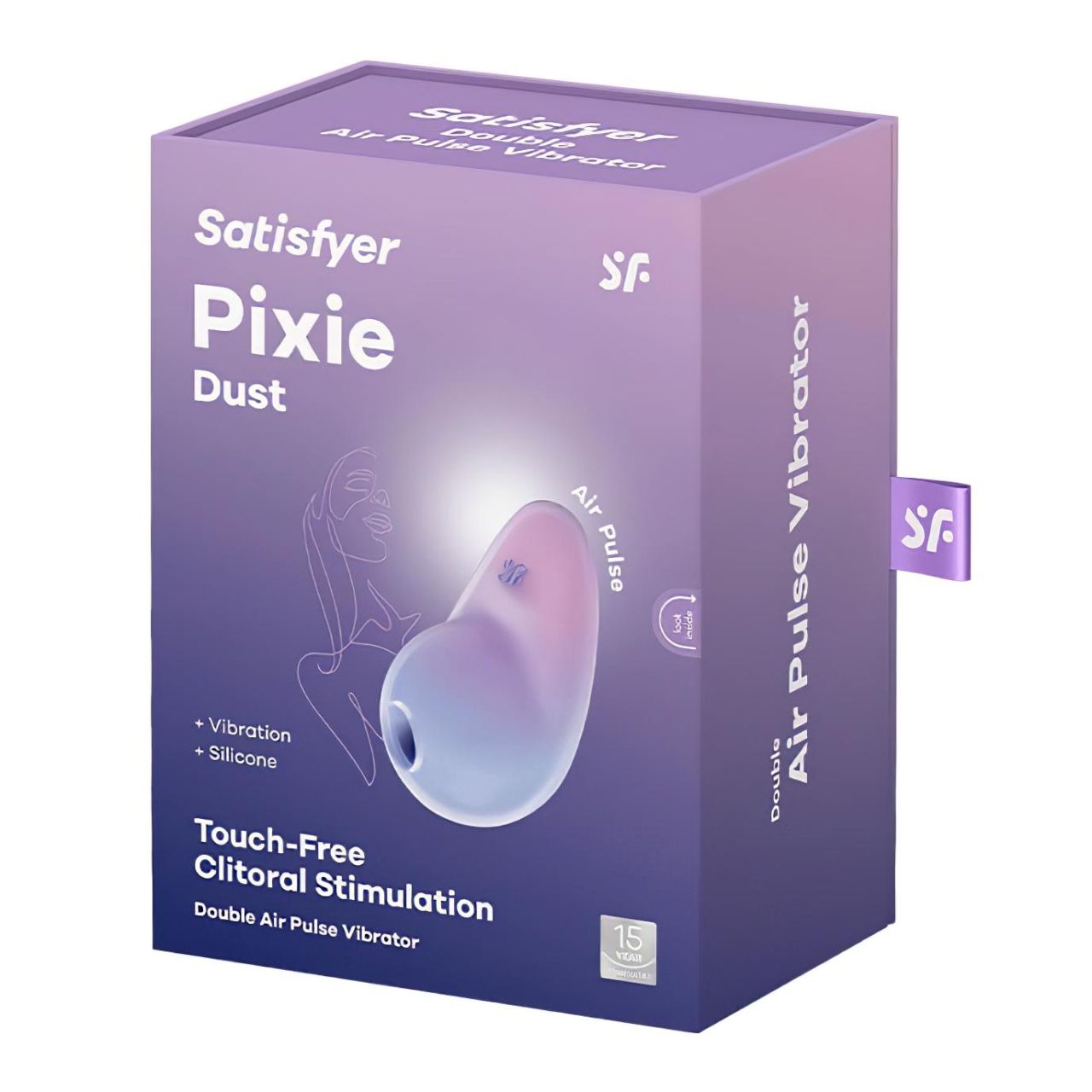 / Satisfyer Pixie Dust - akkus léghullámos csiklóizgató (lila-pink)