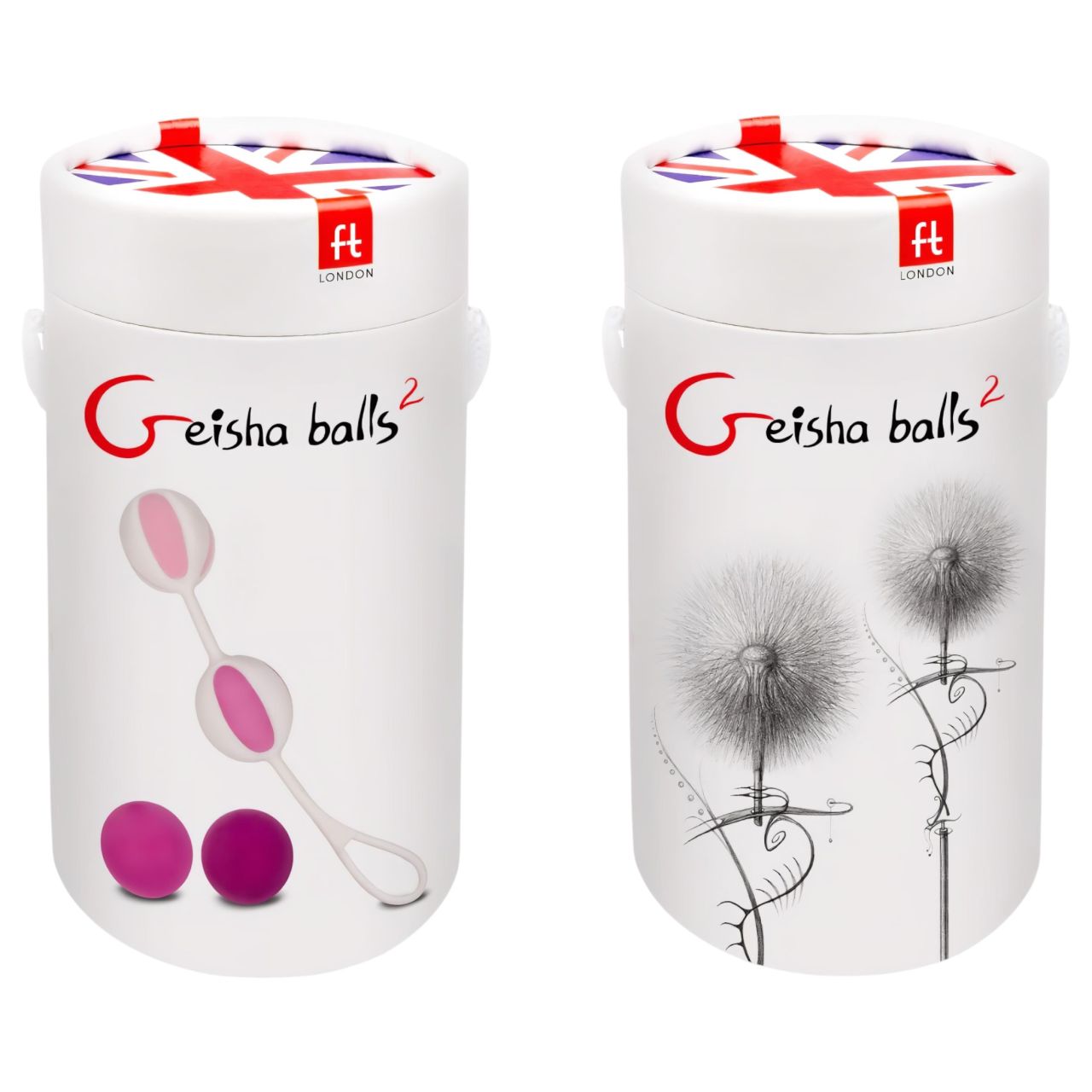 Geisha Balls 2 - variálható gésagolyó szett (pink-fehér)