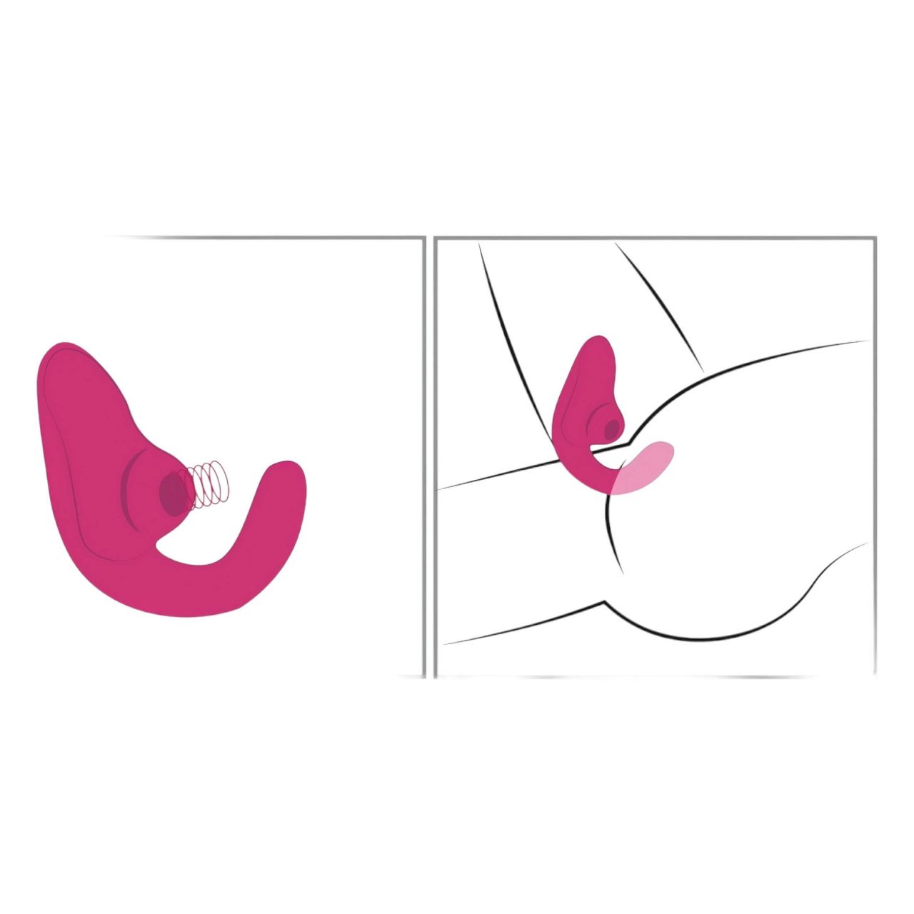 Womanizer Blend - hajlítható G-pont vibrátor és csiklóizgató (pink)