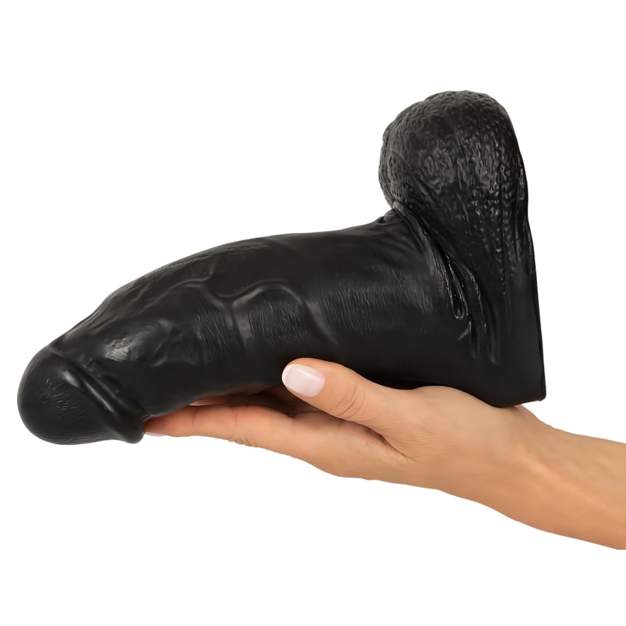 Realistixxx Real Giant - giga herés dildó - 22 cm (fekete)