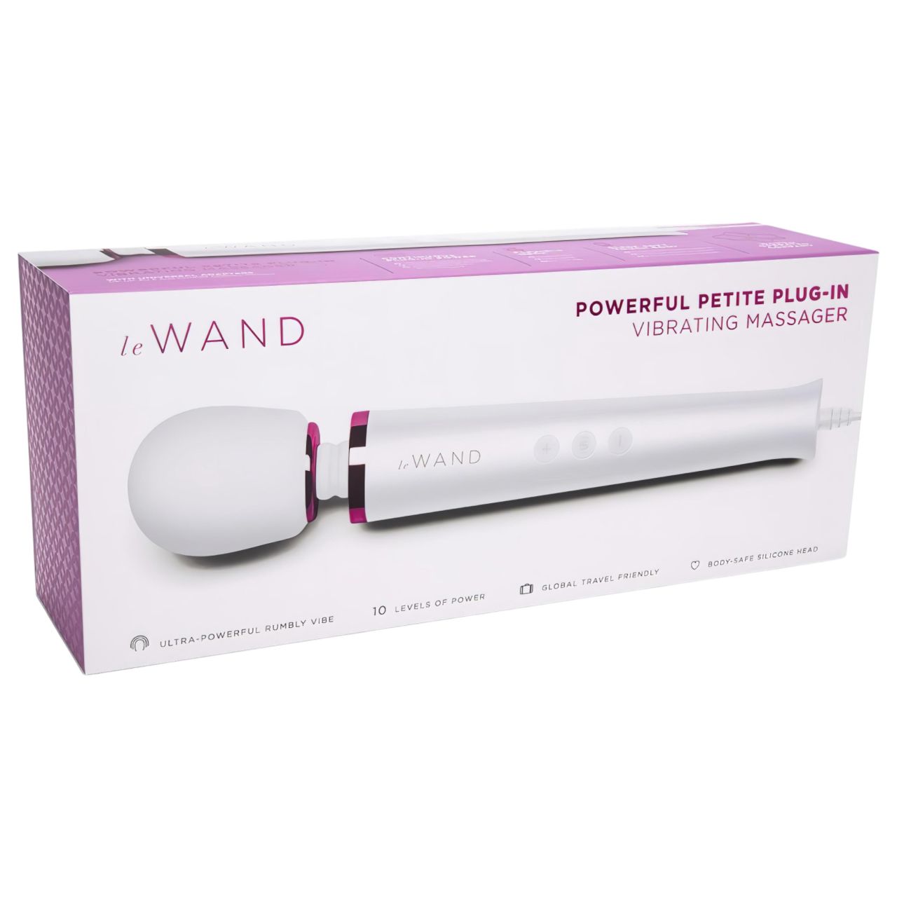 Le Wand Petite Plug-In - hálózati masszírozó vibrátor (fehér)