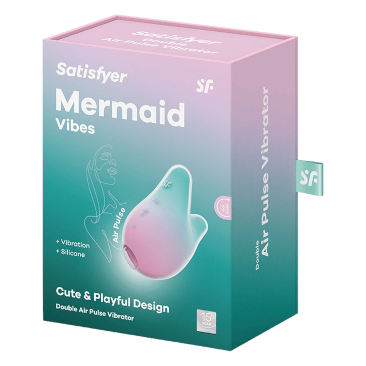 Satisfyer Mermaid Vibes - léghullámos csiklóizgató (menta-pink)