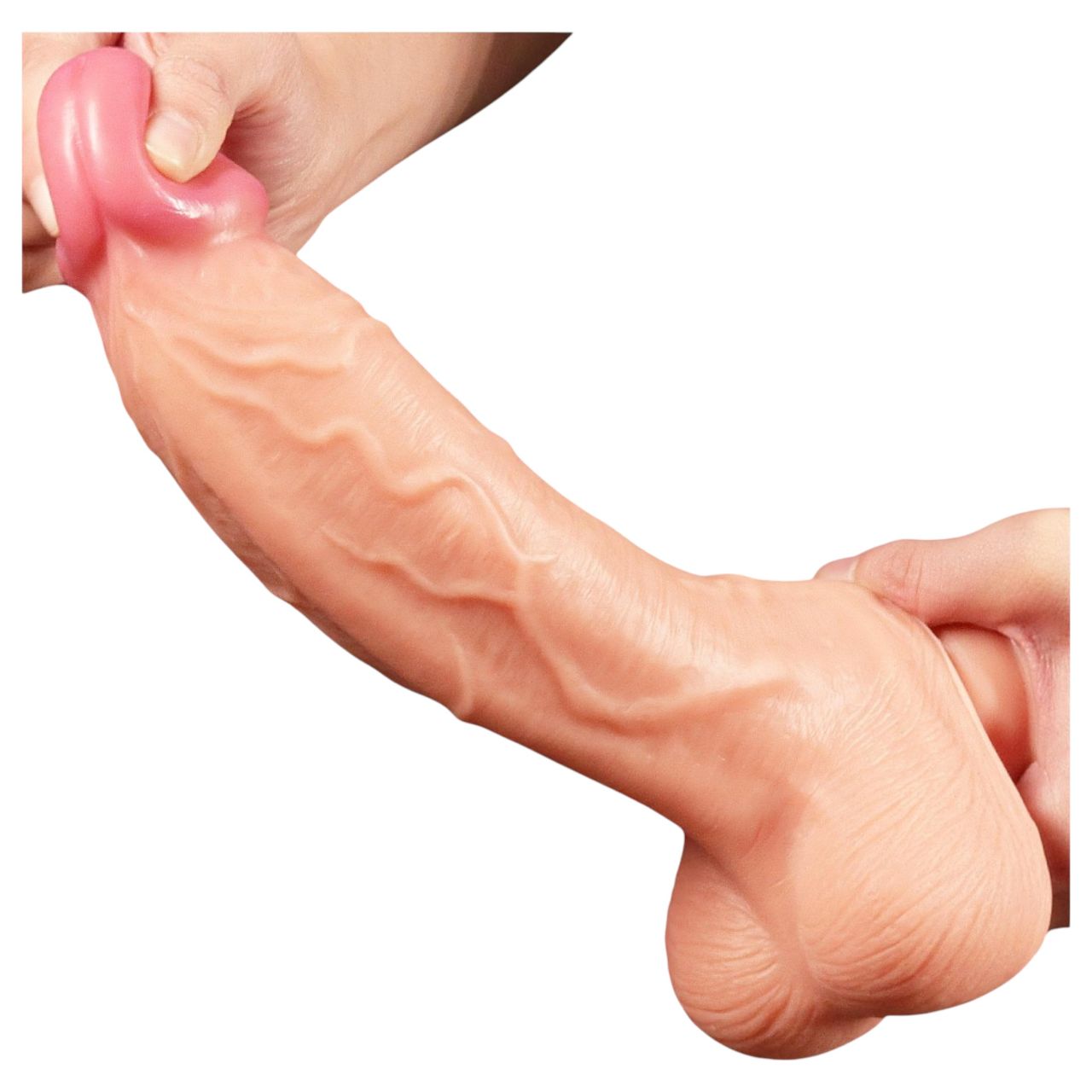 Lovetoy Nature Cock - kétrétegű élethű dildó - 25cm (natúr)