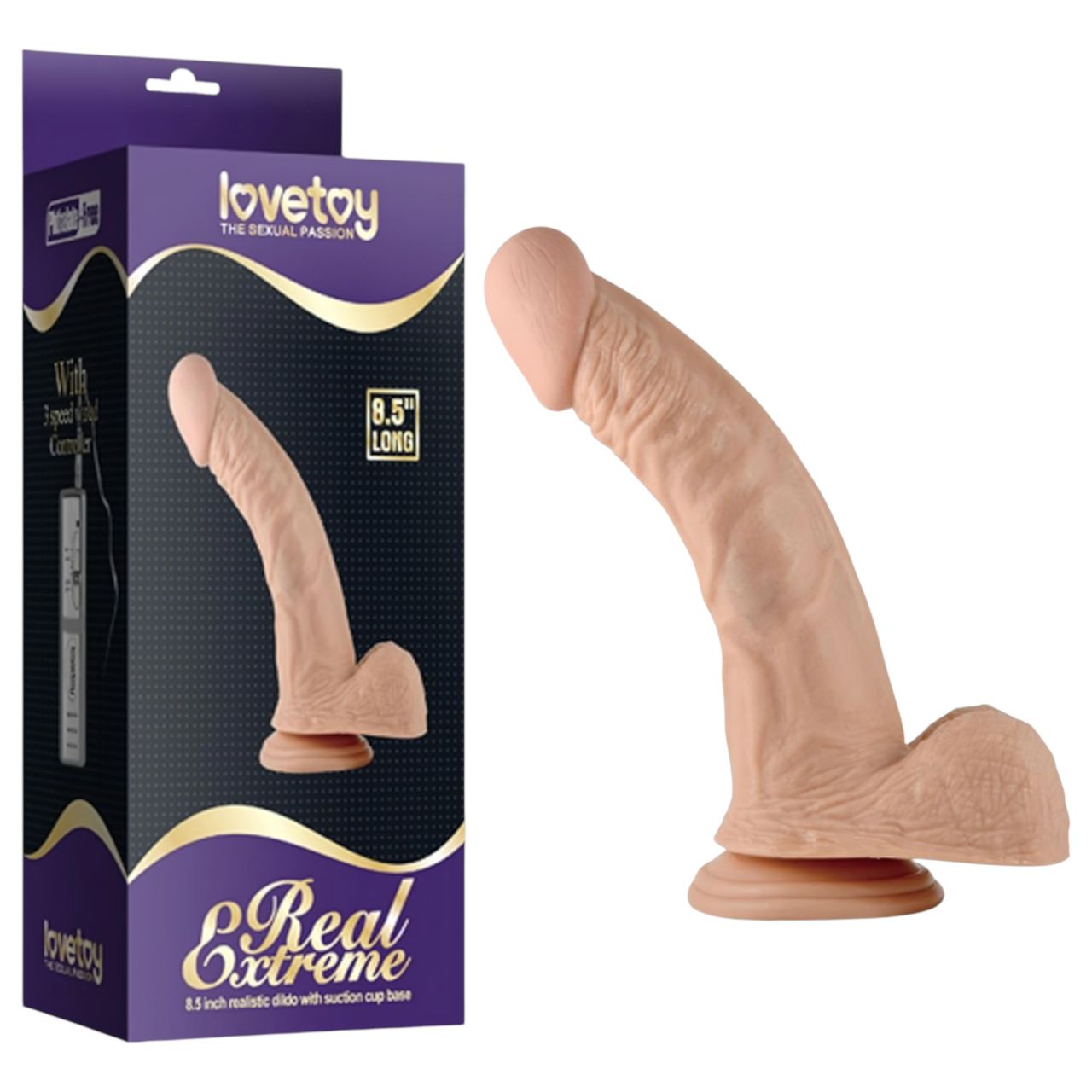 Lovetoy Real Extreme - G-pont dildó - 21cm (natúr)