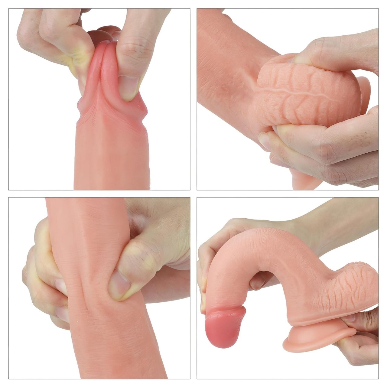 Lovetoy Nature Cock - kétrétegű élethű dildó - 20cm (natúr)