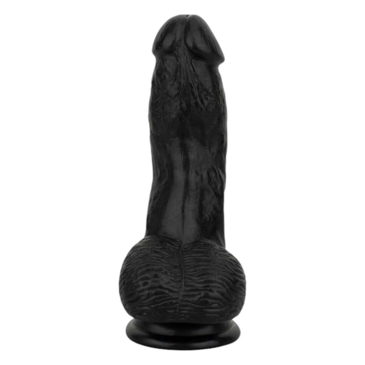 Easytoys - élethű herés dildó - 12 cm (fekete)