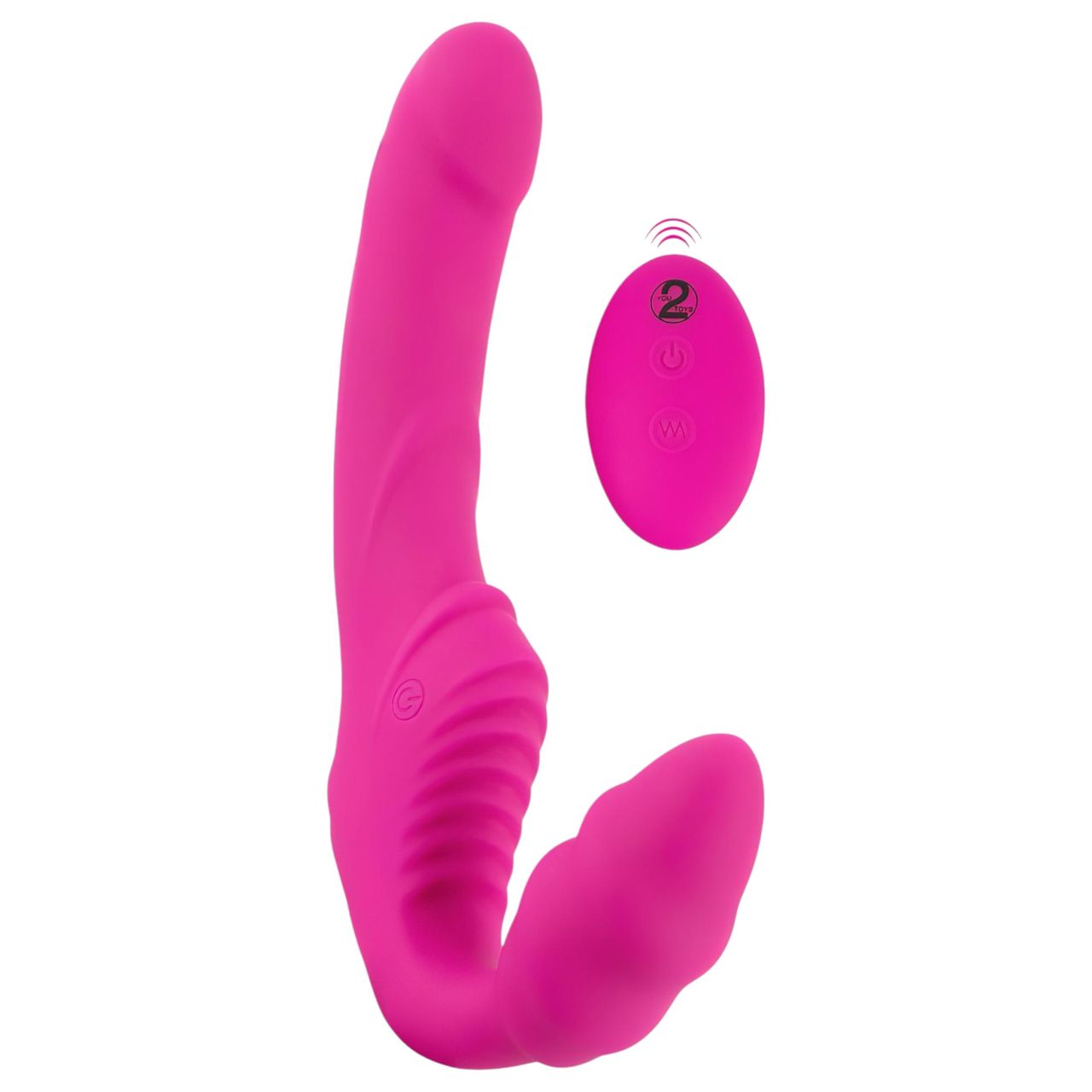 Strepless Strap-On - felcsatolható vibrátor (pink)