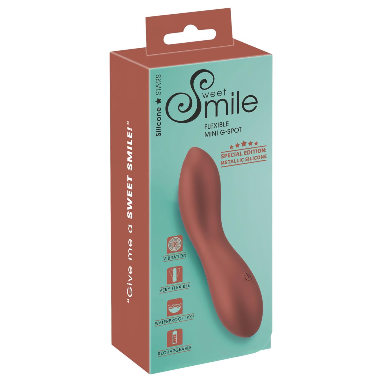 Smile - flexibilis mini G-pont vibrátor (bronz)